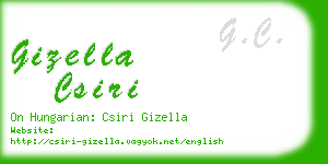 gizella csiri business card